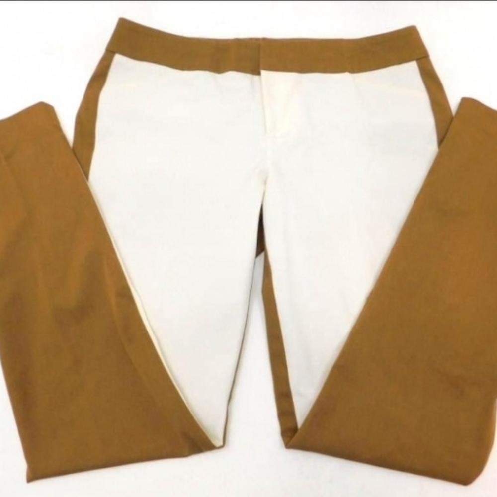 ECRU Tan/White Skinny Beck Pants Sz 6